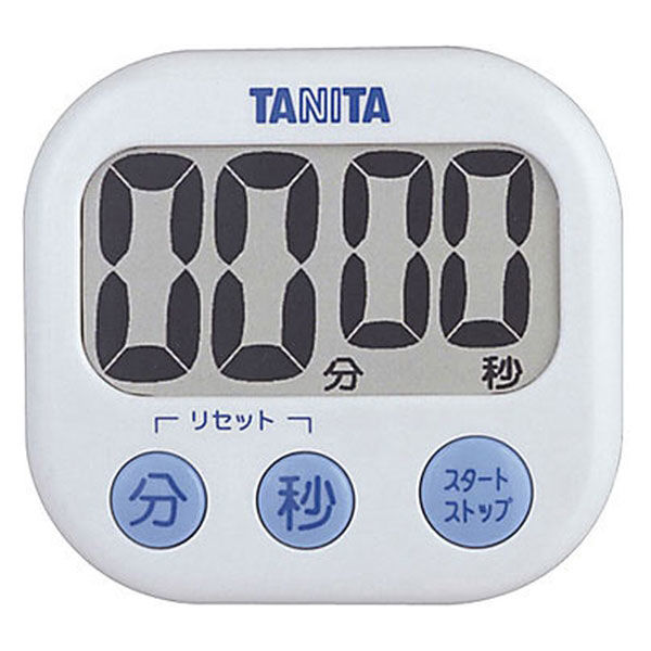 タニタ（TANITA）でか見えタイマー100分計　ホワイト　キッチンタイマー　1セット（5個：1個×5）
