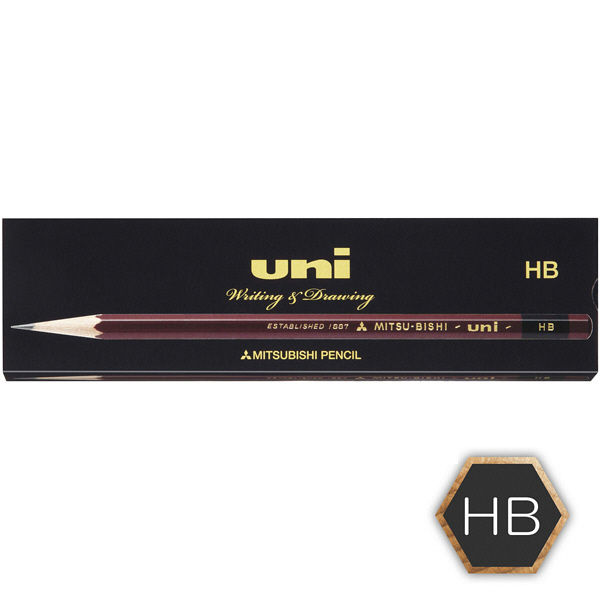 【新品】(まとめ) 三菱鉛筆 鉛筆 ユニ紙箱 HB UKHB 1ダース(12本) 【×5セット】