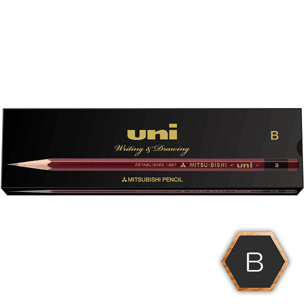 鉛筆 ユニ 紙箱 B UKB 1ダース（12本入）三菱鉛筆 uni