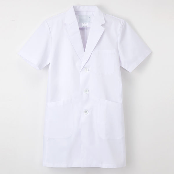ナガイレーベン 男子シングル半袖診察衣 （ドクターコート） 医療白衣 ホワイト BL KEX-5112（取寄品）