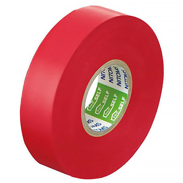 ニトムズ ビニルテープS 赤 幅19mm×長さ20m 1巻