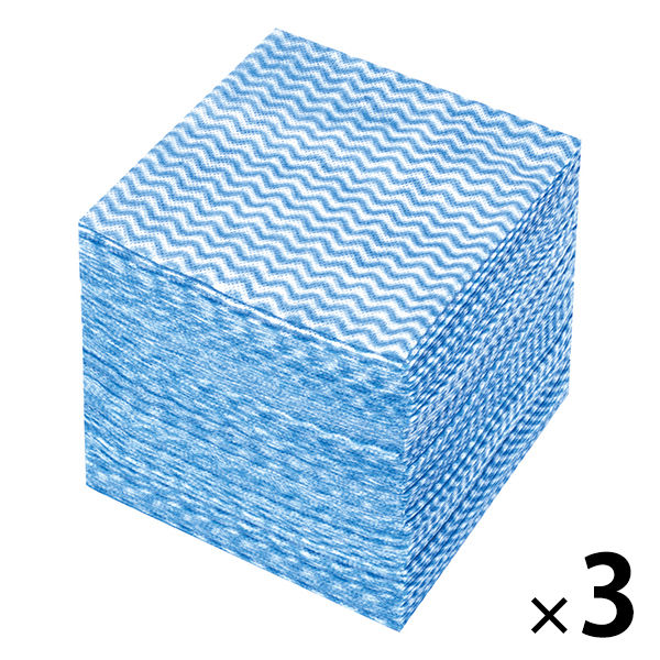 カウンタークロスミニ　ブルー 1セット（300枚：100枚入×3パック） 伊藤忠リーテイルリンク