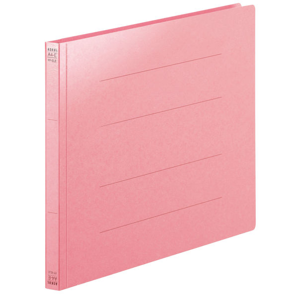 フラットファイル　PPラミネート　A4ヨコ　10冊　ピンク　アスクル  オリジナル