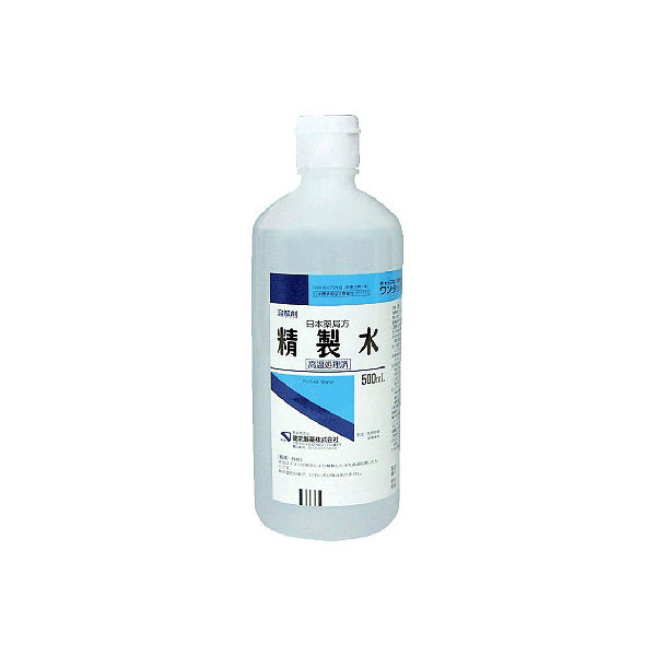 健栄製薬 精製水（ワンタッチキャップ式/500mL） 0544 1箱（20本入