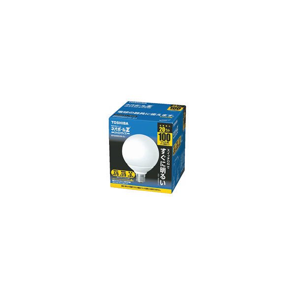 東芝ライテック　電球形蛍光ランプ/E26口金　G25W形（電球100Wタイプ）　昼光色　EFG25ED20ZJ