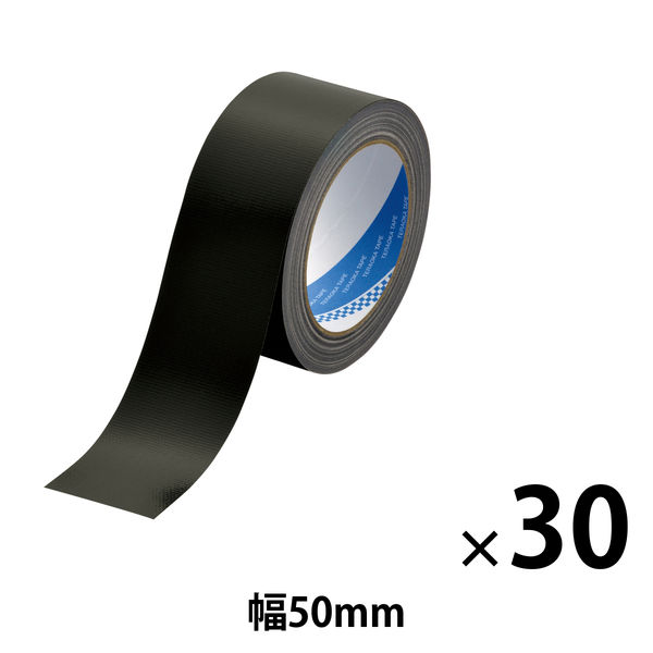 【ガムテープ】 包装用 布テープ No.1535 0.20mm厚 幅50mm×長さ25m 黒 寺岡製作所 1箱（30巻入）