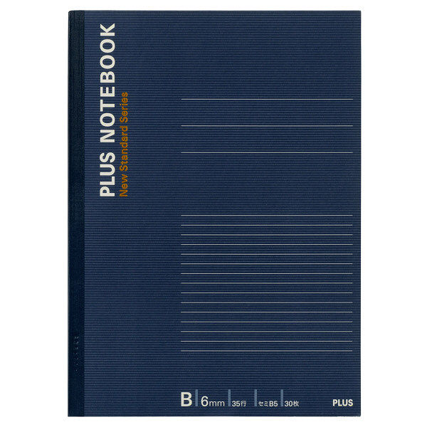プラス ノートブック セミB5 B罫 30枚 青 1パック（10冊入） NO-003BS