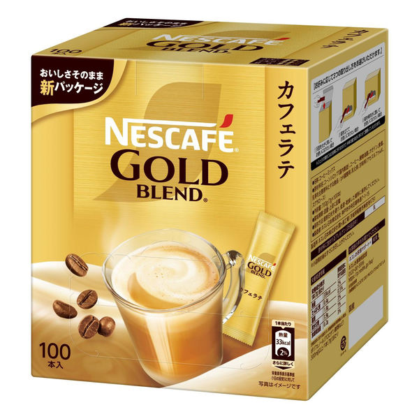 【スティックコーヒー】ネスレ日本 ネスカフェ ゴールドブレンドコーヒーミックス（砂糖・ミルク入り） 1箱（100本入）