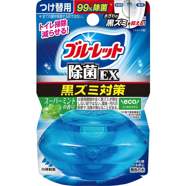液体ブルーレットおくだけ除菌EX トイレタンク芳香洗浄剤 スーパーミントの香り 詰め替え用 70ml 小林製薬