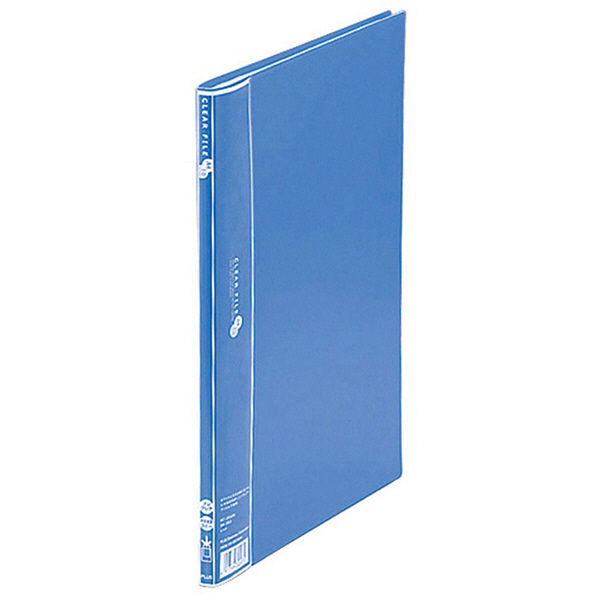 プラス　クリアーファイル　10P　FC101EN　青　FC-101EN　BL　（直送品）