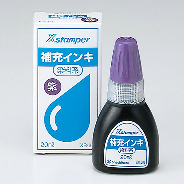 まとめ) シヤチハタ Xスタンパー 補充インキ染料系 60ml 黒 XR-6N 1個