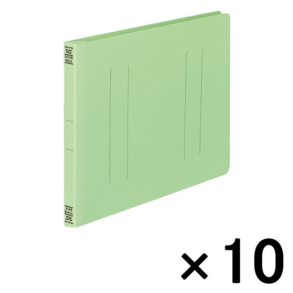 コクヨ　フラットファイルＶ（樹脂製とじ具）　B5ヨコ　150枚とじ　緑（グリーン）　フ-V16G　1袋（10冊入）