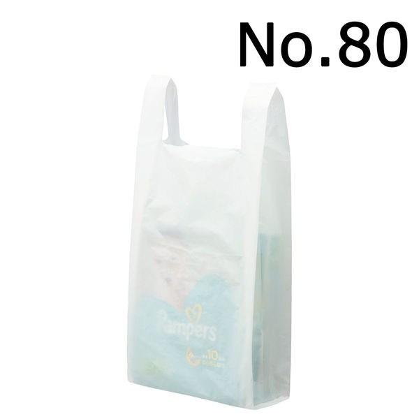 アスクル　レジ袋（乳白）　80号　幅370mm×マチ180mm×縦800mm　1セット（3000枚：500枚入×6箱）  オリジナル