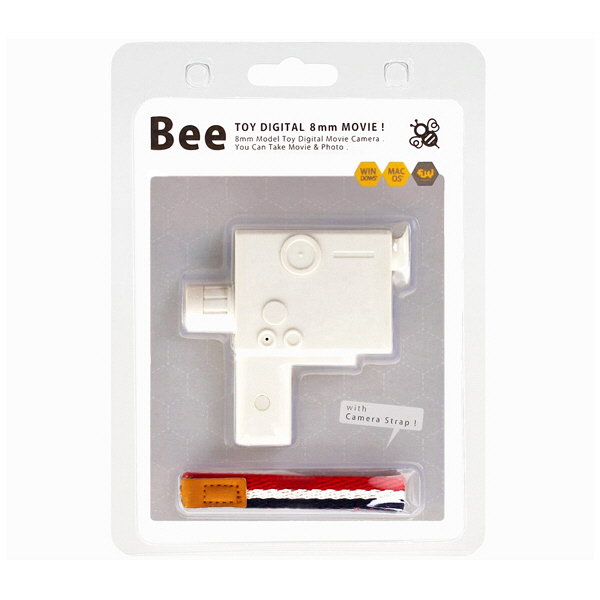 FUUVI　Ｂｅｅトイデジ８ｍｍムービー　ホワイト　BEE-WH　1個