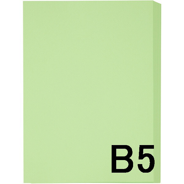 アスクル　カラーペーパー　B5　グリーン　1冊（500枚入）  オリジナル