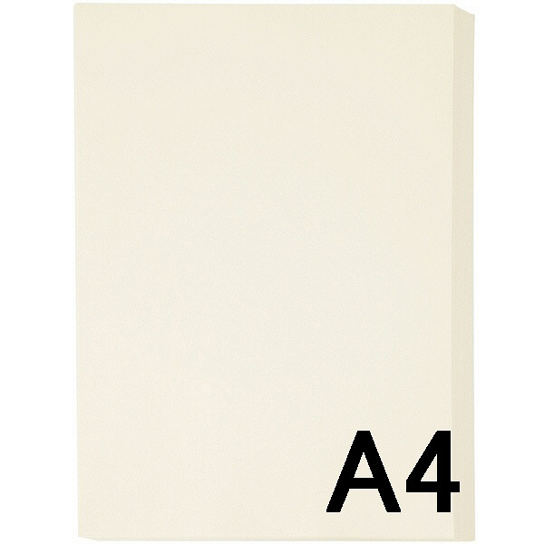アスクル　カラーペーパー　A4　アイボリー　1冊（100枚入）  オリジナル
