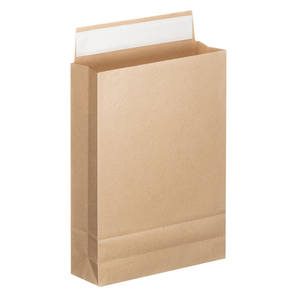 「現場のチカラ」 スーパーバッグ 宅配袋（紙製） ラミネート加工 茶 特小サイズ 封かんシール付 1セット（200枚：100枚×2）  オリジナル