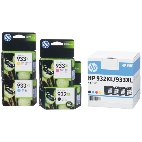 HP（ヒューレット・パッカード） 純正インク HP-IN932SET-A HP932/933シリーズ オリジナル 1パック（黒増量+3色カラー） オリジナル