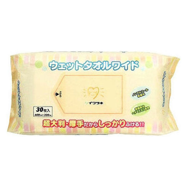 からだふき　ウェットタオル【ウェット】濡れタオル イワツキ ウェットタオルワイド 1箱(30枚入×16パック)