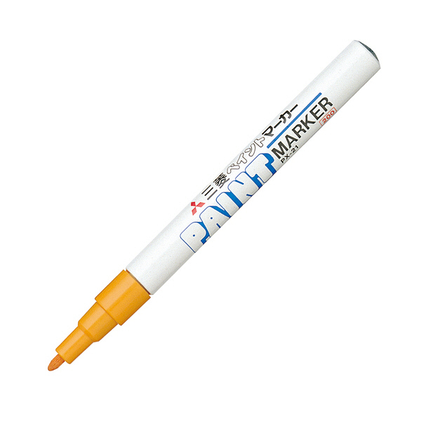 三菱鉛筆(uni) ペイントマーカー 細字 橙 油性マーカー PX-21 3本