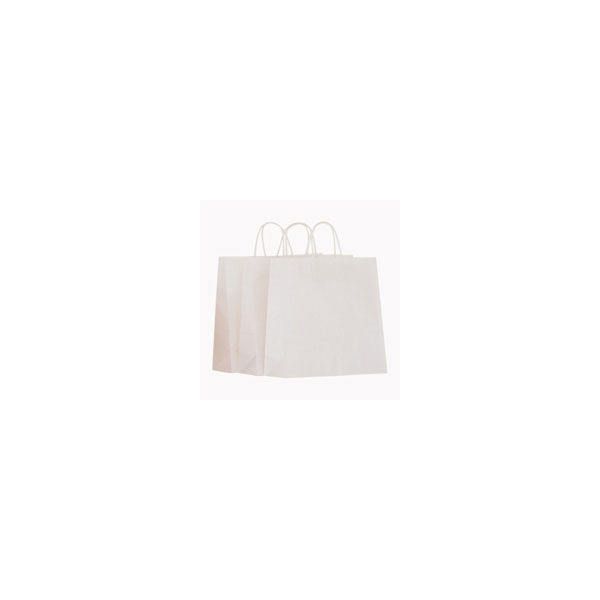 アスクル　丸紐手提袋白（M）ベーシック　白　1袋（50枚入）　 オリジナル