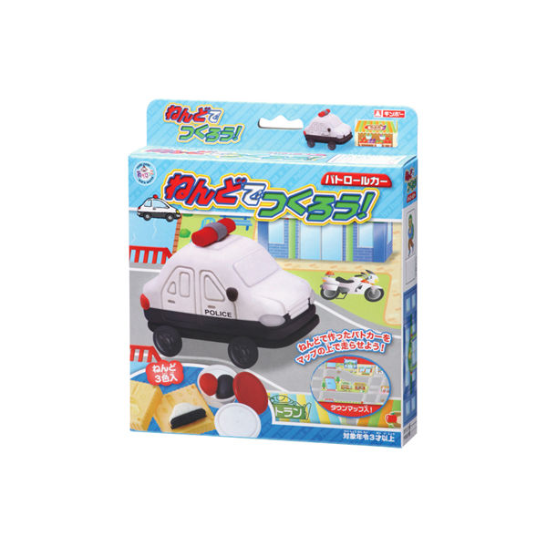 小麦ねんど ねんどでつくろう！ パトロールカー 462-022 3個 銀