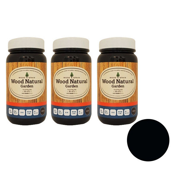 カラーワークス 木部専用保護塗料 Wood Natural ブラック 3476 200g 1セット（3個入）（直送品）