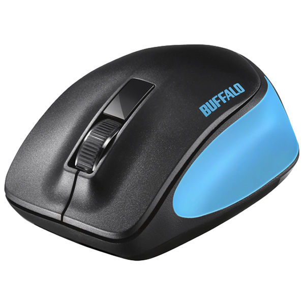 バッファロー 無線 BlueLED 3ボタン プレミアムフィットマウス BSMBW300MBL 1台（直送品）