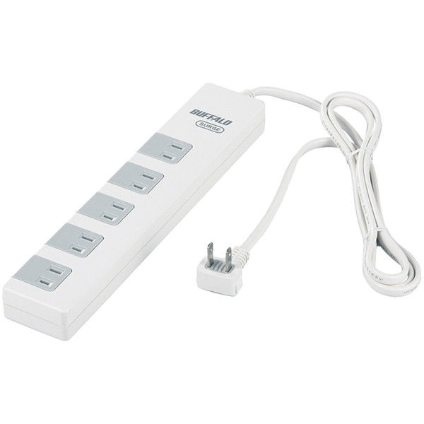 バッファロー ２ピン式電源タップ　１０個口タイプ　雷サージ防止／集中スイッチ付　１．５ｍ　ホワイト BSTAPSD21015WH 1台（直送品）