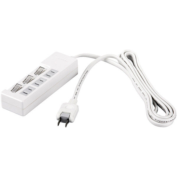 バッファロー ２ピン式電源タップ　３個口タイプ　雷サージ防止／個別スイッチ付　３ｍ　ホワイト BSTAPSW2330WH 1台（直送品）