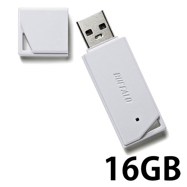 バッファロー ＵＳＢ２．０　どっちもＵＳＢメモリー　１６ＧＢ　ホ RUF2-KR16GA-WH 1台