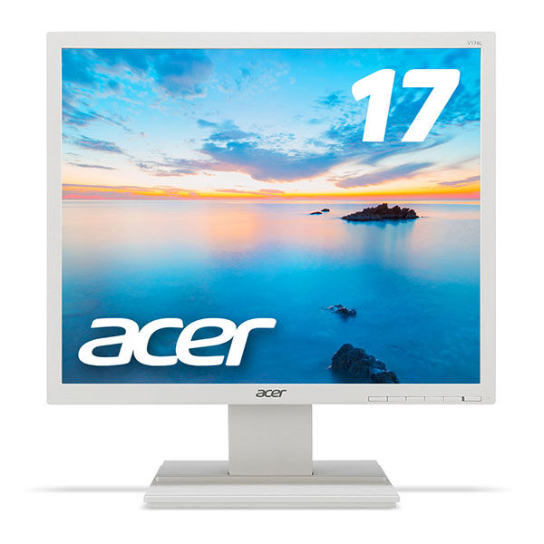 Acer 17インチスクエア液晶モニター ホワイト V176Lwmf 1台 - アスクル