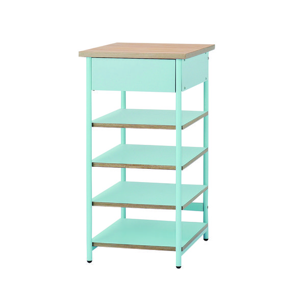 【アウトレット】吉桂 HIKE デスクサイド シェルフ W370×D500×H720mm BL 1台（直送品）