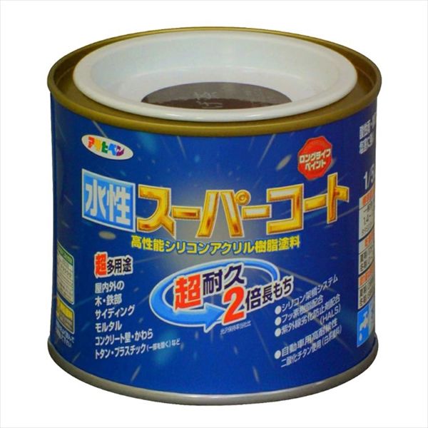 アサヒペン 水性スーパーコート 1/5L （こげ茶） 9011373（直送品