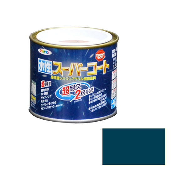 アサヒペン 水性スーパーコート 1/5L （オーシャンブルー） 9011376（直送品）