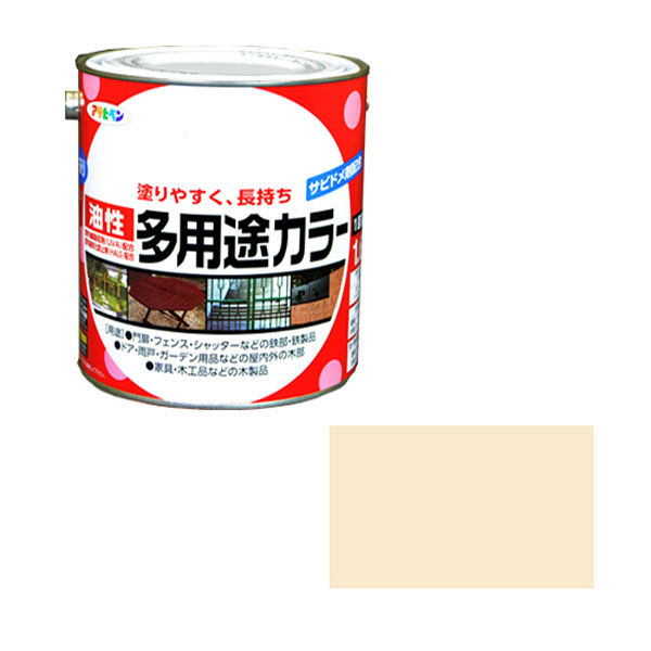 アサヒペン 油性多用途カラー 1.6L （アイボリー） 9016572（直送品）