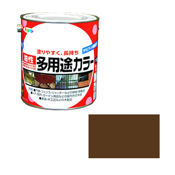 アサヒペン 油性多用途カラー 1.6L （ブラウン） 9016578（直送品）