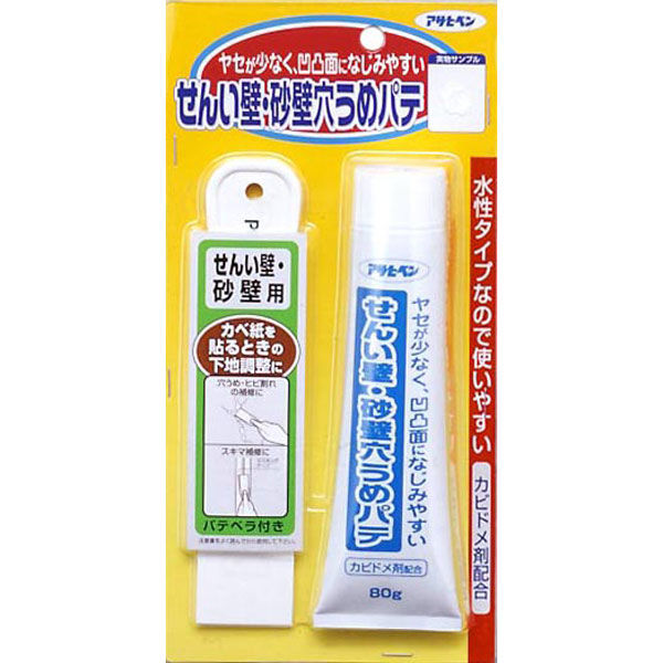 アサヒペン せんい壁砂壁穴うめパテ 80g 735 1個