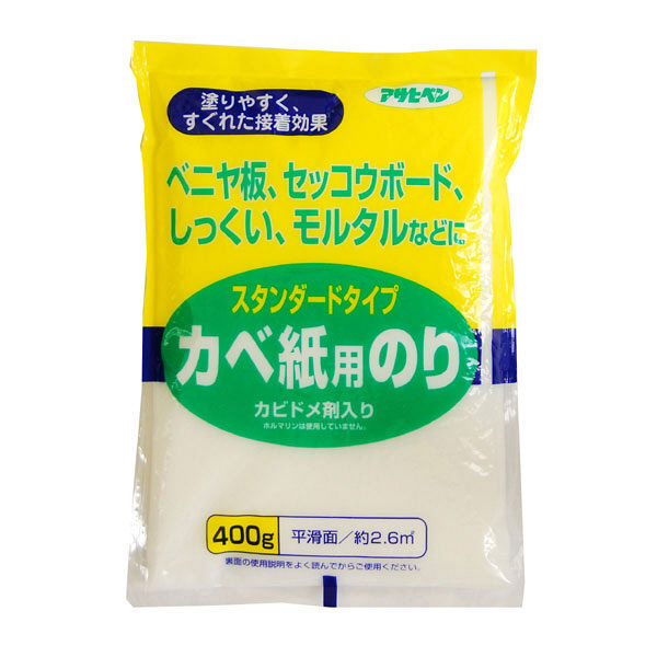 アサヒペン スタンダードタイプカベ紙用のり 400g 763（直送品）