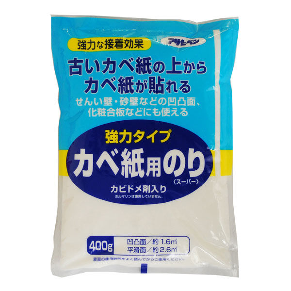 アサヒペン 強力タイプカベ紙用のり 400g 773 1個