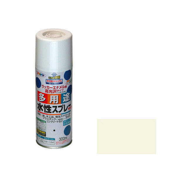 アサヒペン 水性多用途スプレー 300mL （アイボリー） 901382（直送品）