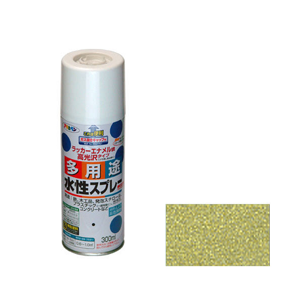 アサヒペン 水性多用途スプレー 300mL （ゴールド） 901387（直送品）