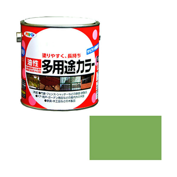 アサヒペン 油性多用途カラー 0.7L （若草色） 9016622（直送品）