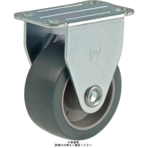 ナンシン（nansin） 汎用キャスター固定タイプ 32mmTPゴム・グレー車輪付 SKC-32EM 1セット（4個）（直送品）