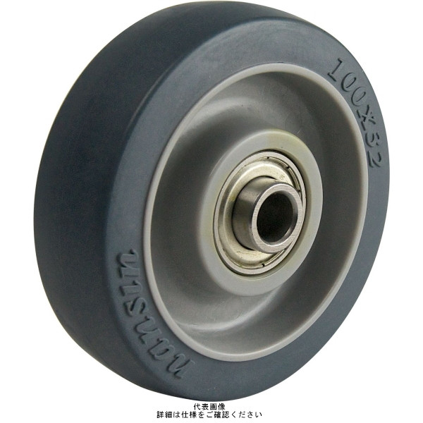 ナンシン エラストマー車輪TRシリーズ100mm TRー100 TR-100 1セット(4個)（直送品）