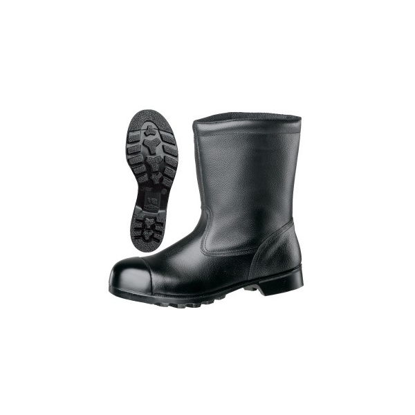 ミドリ安全 JIS規格 重作業用 安全靴 半長靴 W540N CAP 23.5cm ブラック 1040044506 1足（直送品）