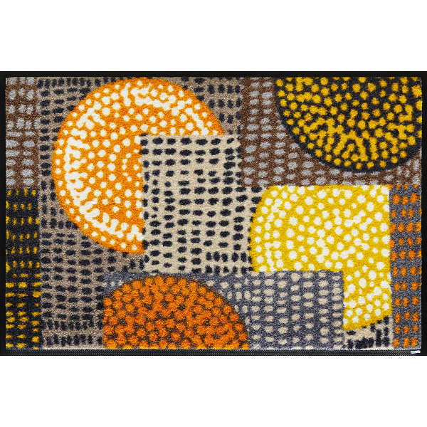 洗えるデザインマット EthnoPopOrange50x75cm C023A クリーンテックス・ジャパン（直送品）