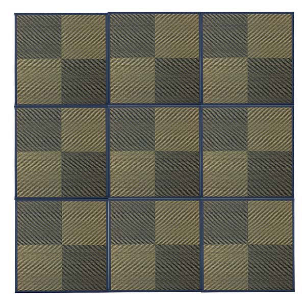 イケヒコ い草 置き畳 ユニット畳 和モダン 9枚組 『ニール』 ブルー 約82×82×1.7cm 9P（直送品）