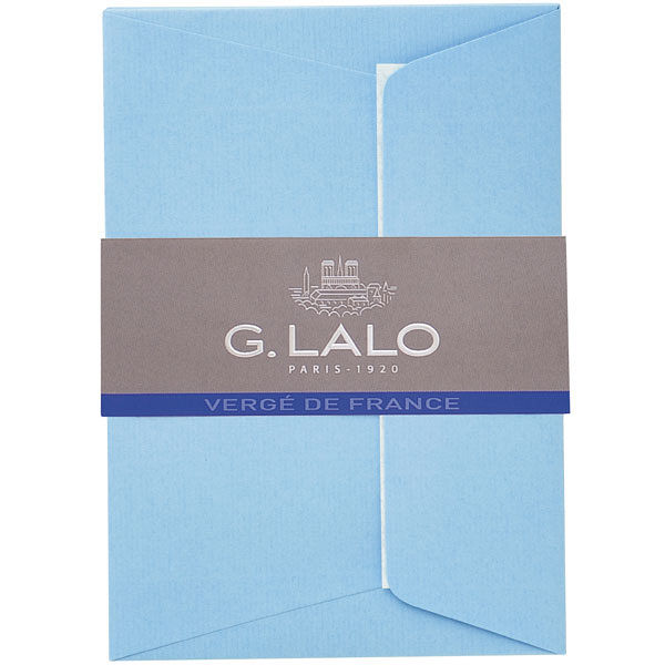 G.LALO（G.ラロ） ヴェルジェ・ド・フランス 封筒 A5二つ折り ブルー gl52102 2セット（50枚：25枚入×2）（直送品）