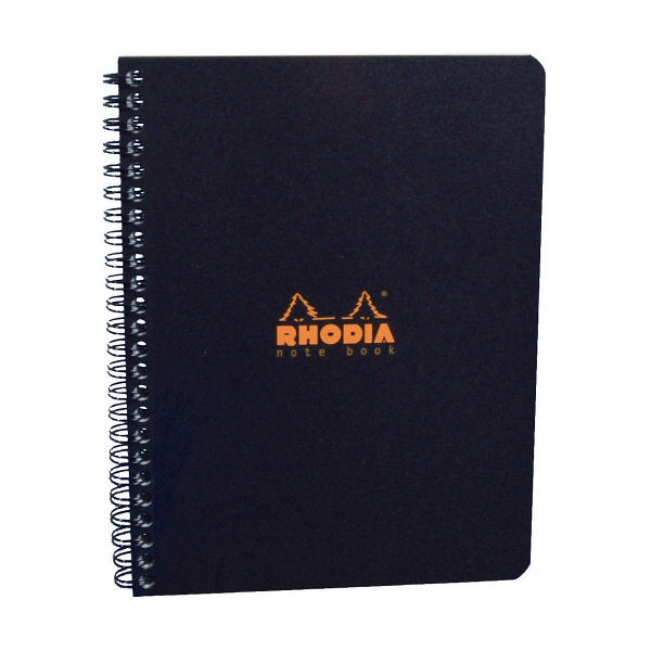 RHODIA（ロディア） ダブルリングノート 横罫 A5 ブラック cf193469 1セット（3冊入）（直送品）